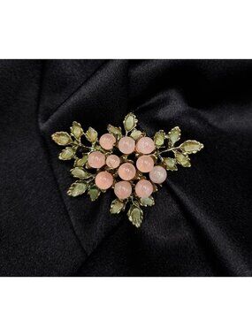 Vintage SWOBODA Signed Gold-Tone Leaf Brooch
